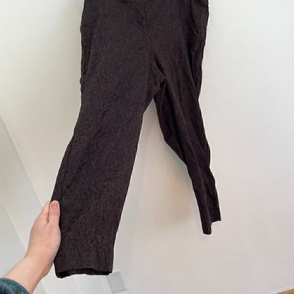 LANE BRYANT Plus Size Allie Skinny Ankle Pants Power Pockets Black Brown Paisley - Picture 10 of 14